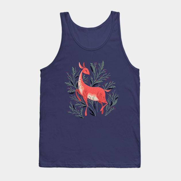 Folk Deer Tank Top by aliwishes